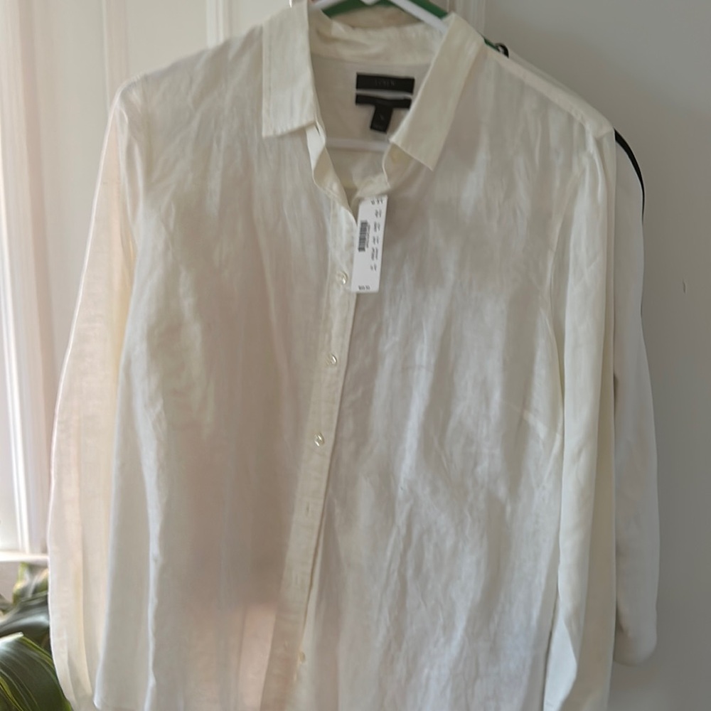 Women’s linen J Crew shirt